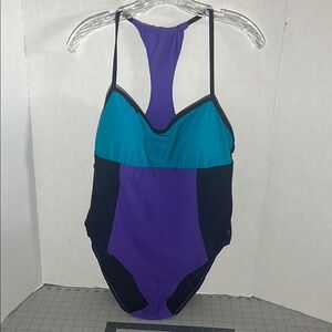 Danskin Now Purple and Blue One Piece Swimwear